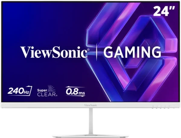 25-MON-VX24G30-W-Product photo_F02_pc_l ViewSonic 24 inch Full HD 240Hz 0.8ms IPS Gaming Monitor White - VX24G30-W