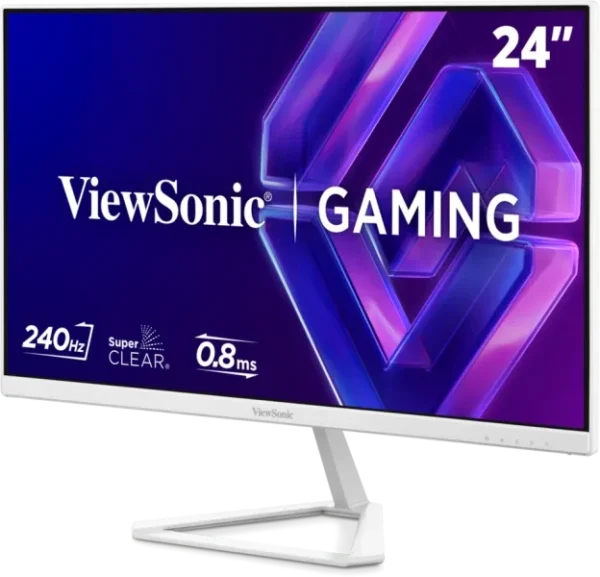 25-MON-VX24G30-W-Product photo_LF01_pc_l ViewSonic 24 inch Full HD 240Hz 0.8ms IPS Gaming Monitor White - VX24G30-W