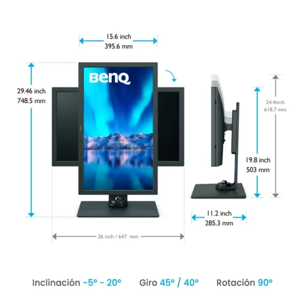 BenQ PhotoVue SW271C 27 inch 4K UHD IPS Adobe RGB 60W USB-C Photographer Monitor - SW271C