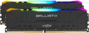 Crucial Ballistix RGB 32GB Kit (2x16GB) DDR4-3200 MHz CL16 Desktop Gaming Memory Black - BL2K16G32C16U4BL
