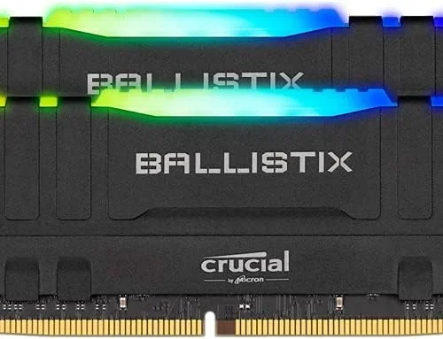 Crucial Ballistix RGB 32GB Kit (2x16GB) DDR4-3200 MHz CL16 Desktop Gaming Memory Black - BL2K16G32C16U4BL