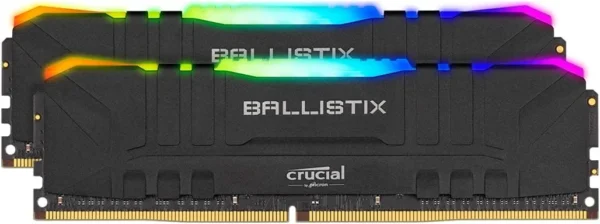 Crucial Ballistix RGB 32GB Kit (2x16GB) DDR4-3200 MHz CL16 Desktop Gaming Memory Black - BL2K16G32C16U4BL