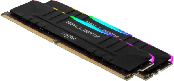 Crucial Ballistix RGB 32GB Kit (2x16GB) DDR4-3200 MHz CL16 Desktop Gaming Memory Black - BL2K16G32C16U4BL