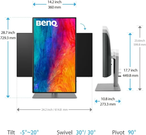 6115LMMkgtL._AC_SL1200_ BenQ Creative Pro 27" 4K UHD IPS Designer Monitor Thunderbolt 3 HDR400 - PD2725U