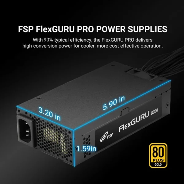 FSP FlexGURU PRO 500W Flex ATX 80 Plus Gold Non-Modular Power Supply - FSP500-50FDB
