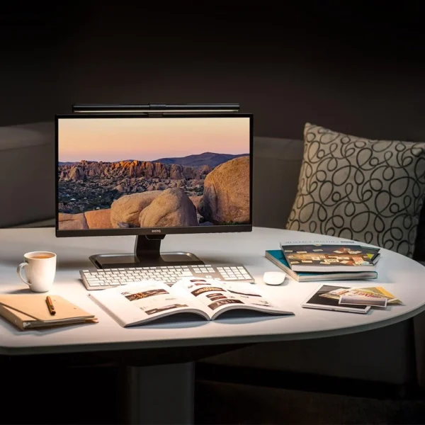 BenQ ScreenBar e-Reading LED Monitor Light Bar Auto-Dimming Asymmetrical Optics Ra95 - ScreenBar