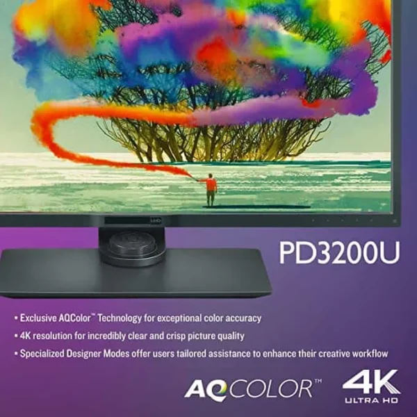 BenQ PD3200U 32-inch 4K UHD 100% sRGB Designer Monitor - 9H.LF9LA.TBP