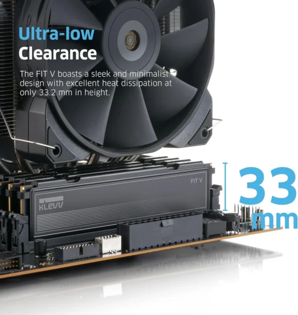 KLEVV Fit V Black 32GB 2x16GB DDR5 6000MHz CL30 AMD Optimized - KD5AGU880-60A300L