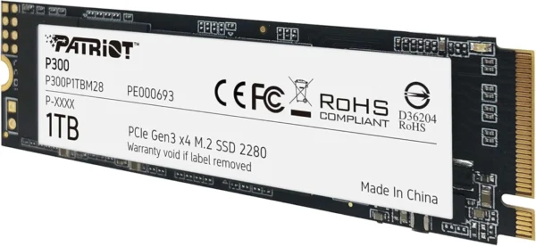 Patriot P300 1TB NVMe PCIe Gen3 x4 M.2 2280 Internal Solid State Drive - P300P1TBM28