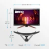 BenQ MOBIUZ 27 inch 2K QHD 1000R Curved 165Hz 1ms HDRi FreeSync Premium Pro Gaming Monitor - EX2710R