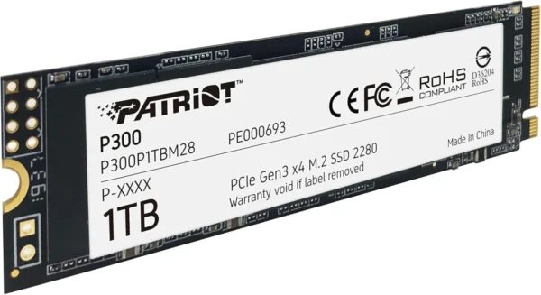 Patriot P300 1TB NVMe PCIe Gen3 x4 M.2 2280 Internal Solid State Drive - P300P1TBM28