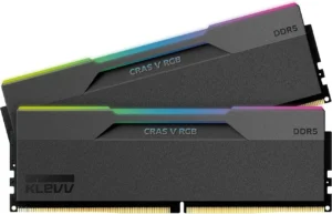 Klevv Cras V RGB Black 32GB 2x16GB DDR5 6000MHz CL30 Gaming Desktop Memory - KD5AGUA80-60A300G
