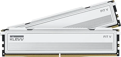 Klevv Fit V White 32GB 2x16GB DDR5 6000MHz CL30 SK Hynix A-Die Gaming Desktop RAM - KD5AGU880-60A300F