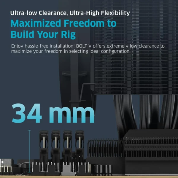 KLEVV Bolt V Black 32GB 2x16GB DDR5 6000MHz CL30 Gaming Desktop RAM - KD5AGUA80-60A300H