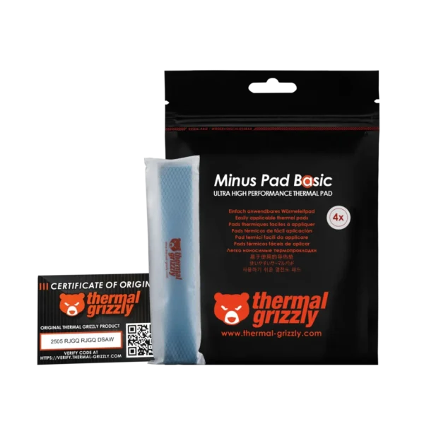 Thermal Grizzly Minus Pad Basic Thermal Pad 120x20x1.0mm 4-Pack - TG-MP-B-120-20-10-4