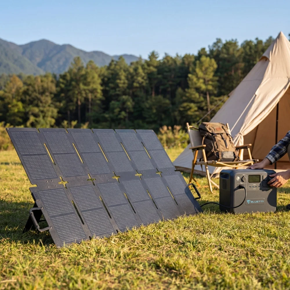 BLUETTI SORA 220W Foldable Portable Solar Panel Monocrystalline TOPCon IP66 Splashproof - P-SORA220-UG-BK-MD-10