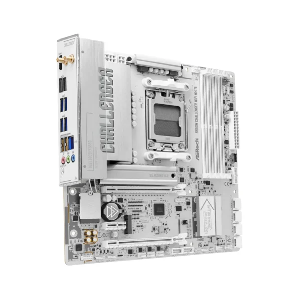 B850M_20Challenger_20WiFi_20White_L4_1600x ASRock B850M Challenger WiFi White AM5 Micro ATX Motherboard - DDR5 Wi-Fi 7 - ASROCK B850M CHALLENGER WIFI WHITE