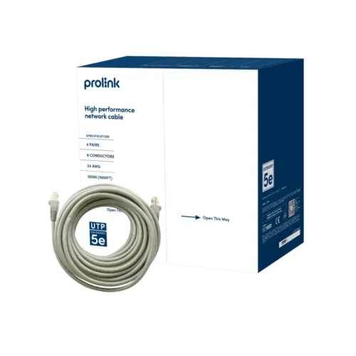 Prolink CAT5E 24P Plus Series 4-Pair UTP 24AWG Network Cable 305m - CAT5e 24P