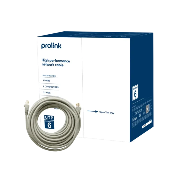 Prolink Cat 6 23AWG 250MHz 4-Pair UTP Network Cable 305m - CAT6 23E