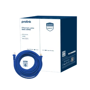 Prolink CAT6 24AWG Pure Copper UTP Blue 250MHz LAN Cable - CAT6 BC-24M