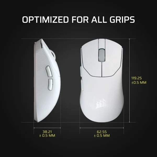 CH-931G000-WW_10_1600x CORSAIR SABRE v2 PRO Ultralight Wireless Gaming Mouse White 33000 DPI 8000Hz Polling - CH-931G001-WW