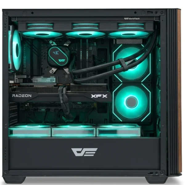 Chroma | AMD Ryzen 7 8700F RX 9060 XT Mid-Range AI Gaming PC - 32GB DDR5 500GB SSD ARGB AIO Wood Accent