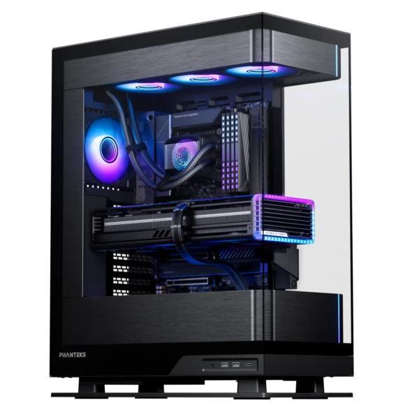 Phanteks Evolv X2 Mid Tower Case Brushed Black Aluminum Tempered Glass Vertical Airflow - PH-ES524XTG_DBK01