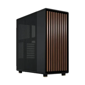 Fractal Design North Charcoal Black Mid Tower ATX Case Real Walnut Wood Mesh Side Panel - FD-C-NOR1C-01