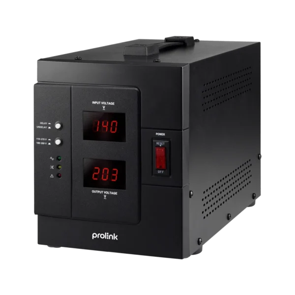 Prolink 500VA Auto Voltage Regulator with LCD Display and Surge Protection - PVR500D