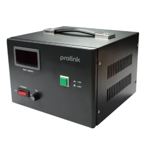 Prolink 1KVA 800W Servo Motor Controlled AVR with Digital Display and Dual 110V 220V Output - PVS1001AD/CD