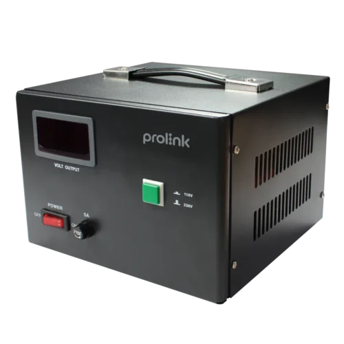 Prolink 1KVA 800W Servo Motor Controlled AVR with Digital Display and Dual 110V 220V Output - PVS1001AD/CD
