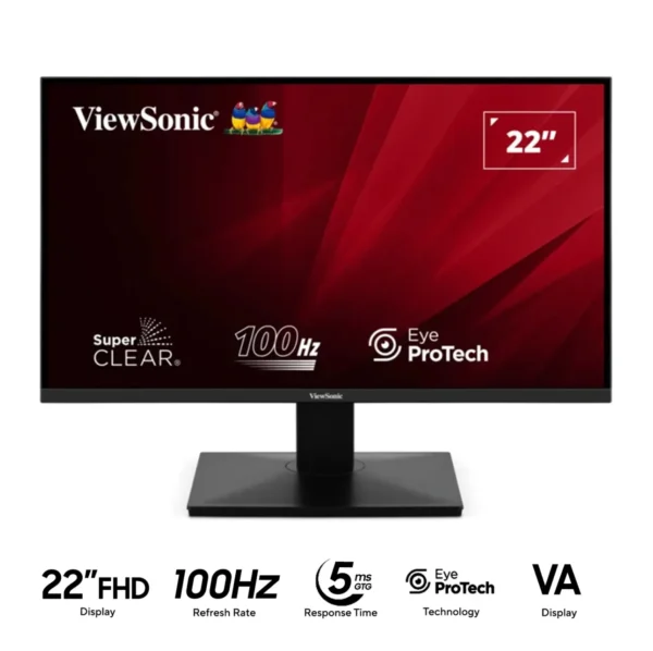 ViewSonic 22 inch Full HD 100Hz SuperClear VA Monitor - VA22E2-H
