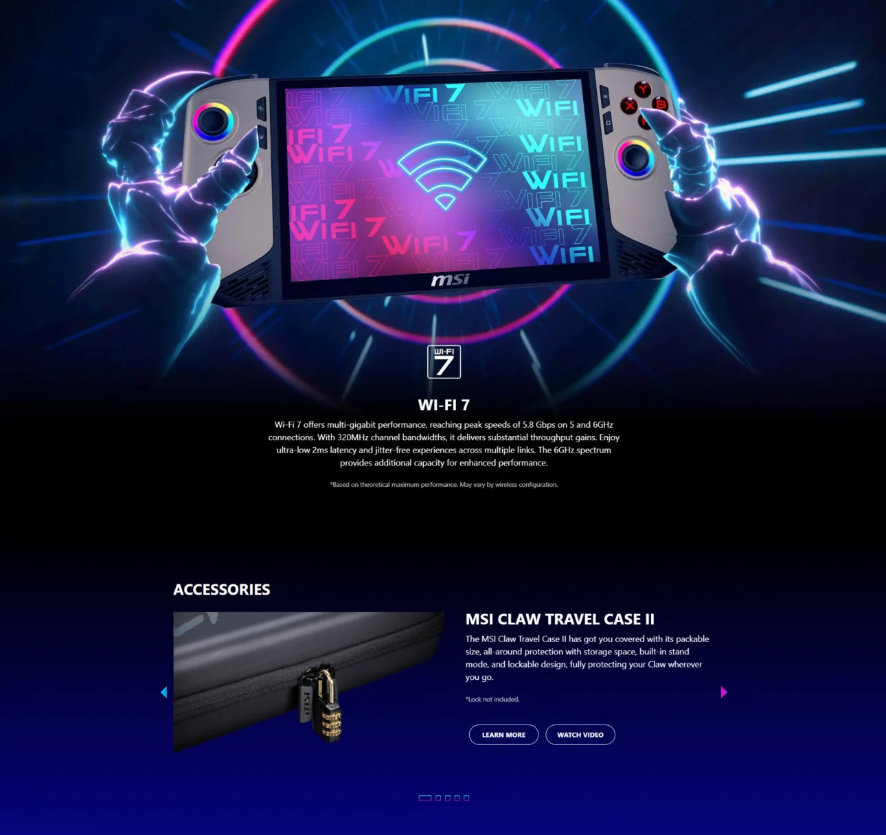 MSI Claw 8 AI+ A2VM 8" FHD+ 120Hz VRR Intel Core Ultra 7 32GB LPDDR5x Windows 11 Gaming Handheld - CLAW 8 AI+ A2VM-019PH