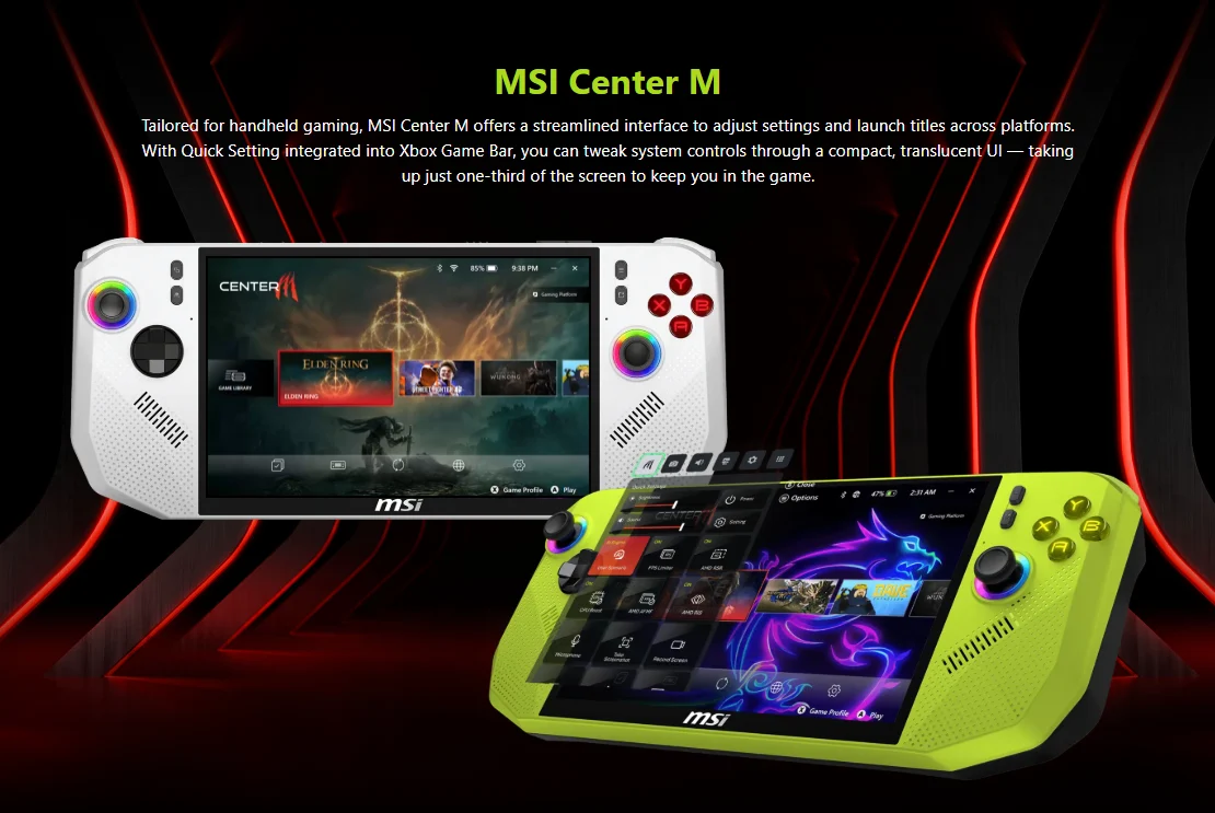 MSI Claw A8 8" FHD+ 120Hz VRR Ryzen Z2 Extreme 24GB LPDDR5x Radeon 890M - BZ2EM-022PH / BZ2EM-023PH