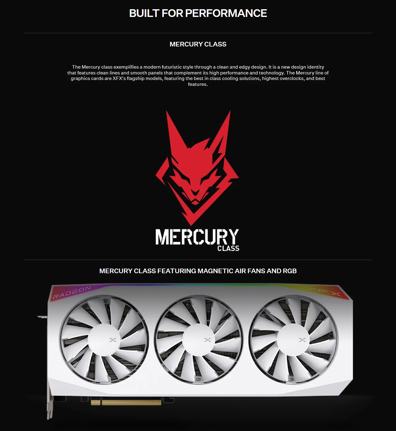 XFX Mercury AMD Radeon RX 9070 XT OC 16GB GDDR6 256-Bit PCIe 5.0 Graphics Card (White Magnetic Air) RX-97TMARGW9