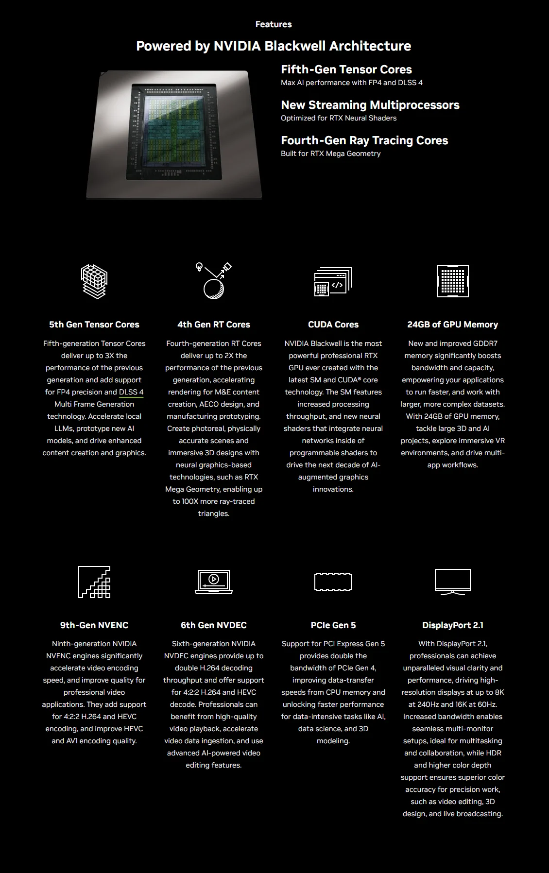 Leadtek NVIDIA RTX PRO 4000 Blackwell Single-Slot Workstation GPU 24GB GDDR7 - Leadtek RTX Pro 4000 Blackwell