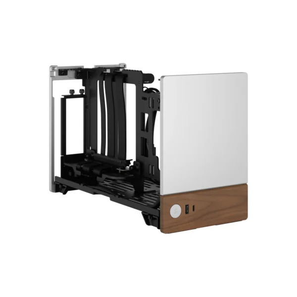 Fractal Design Terra Silver - Mini-ITX SFF Case Anodized Aluminum FSC Walnut - FD-C-TER1N-02