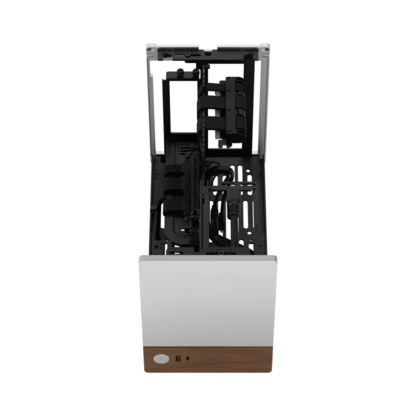 Fractal Design Terra Silver - Mini-ITX SFF Case Anodized Aluminum FSC Walnut - FD-C-TER1N-02