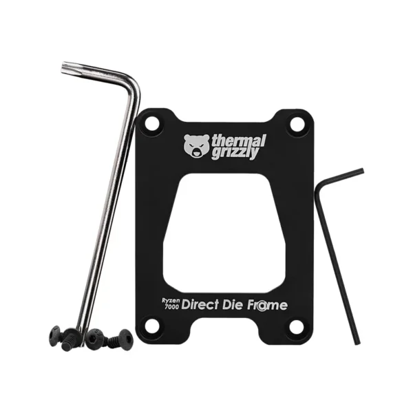 Thermal-Grizzly-Ryzen-7000-Direct-Die-Frame-BTZ-PH-3 Thermal Grizzly Ryzen 7000 Direct Die Frame Anodized Aluminum CPU Mounting Bracket for Delidded Processors - TG-DDF-R7000-R