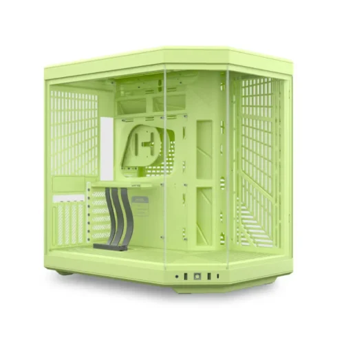 HYTE Y70 Dual Chamber ATX Mid-Tower PC Case Panoramic Glass PCIE 4.0 Riser Matcha Milk - CS-HYTE-Y70-MM