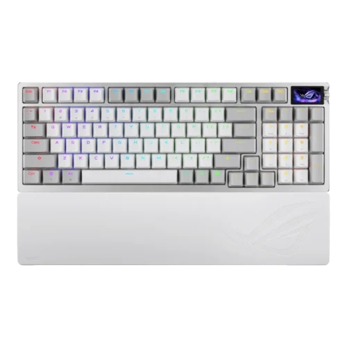 ASUS ROG Azoth 96 HE Wireless Analog Gaming Keyboard White Layout 96 ROG HFX V2 Magnetic Switches OLED Display 8K Polling - M902 ROG AZOTH 96 HE L/WHT/HFXV2/US/PBT