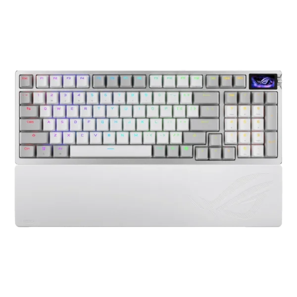 ASUS ROG Azoth 96 HE Wireless Analog Gaming Keyboard White Layout 96 ROG HFX V2 Magnetic Switches OLED Display 8K Polling - M902 ROG AZOTH 96 HE L/WHT/HFXV2/US/PBT