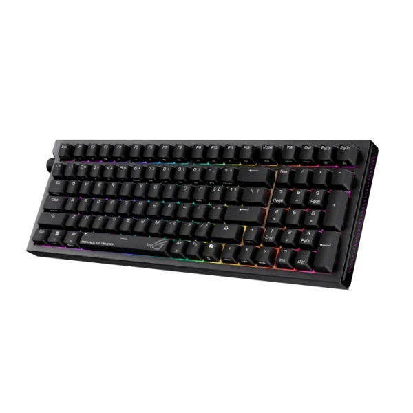ASUS ROG Strix Morph 96 Wireless Mechanical Gaming Keyboard 96% Layout Hot Swappable ROG NX V2 Snow Switches South-facing PCB Tri-mode - X903 STRIX MORPH 96 WL/NXSWV2