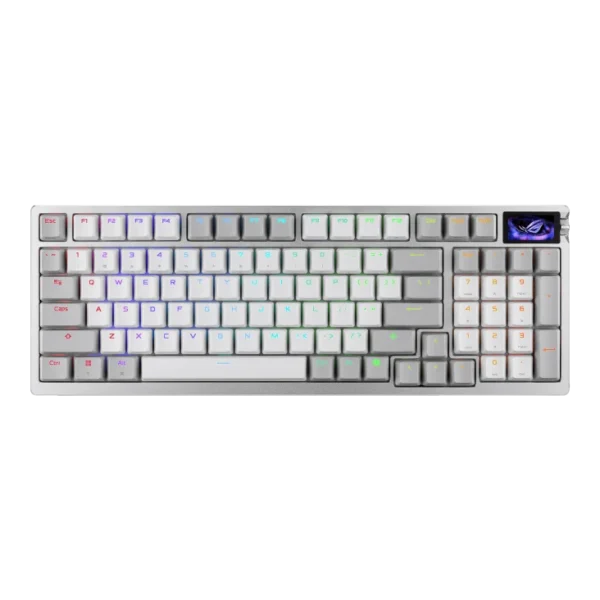 ASUS ROG Azoth 96 HE Wireless Analog Gaming Keyboard White Layout 96 ROG HFX V2 Magnetic Switches OLED Display 8K Polling - M902 ROG AZOTH 96 HE L/WHT/HFXV2/US/PBT