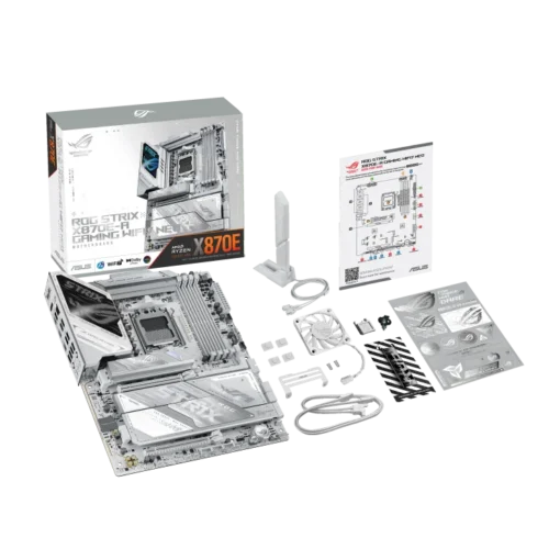 ASUS - ATX AM5 X870E Motherboard DDR5 WiFi 7 White - ROG STRIX X870E-A GAMING NEO