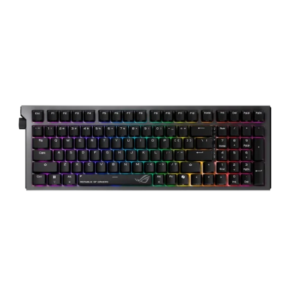 ASUS ROG Strix Morph 96 Wireless Mechanical Gaming Keyboard 96% Layout Hot Swappable ROG NX V2 Snow Switches South-facing PCB Tri-mode - X903 STRIX MORPH 96 WL/NXSWV2