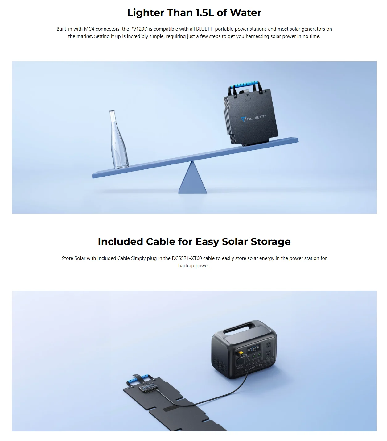 BLUETTI SORA 60 Foldable 60W Monocrystalline Portable Solar Panel - P-SORA60-UG-BK-LS-10