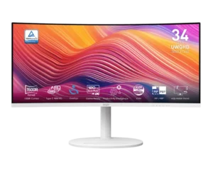 MSI Modern 34-inch UWQHD 120Hz 1500R Curved Monitor 98W PD KVM - MODERN MD342CQPW