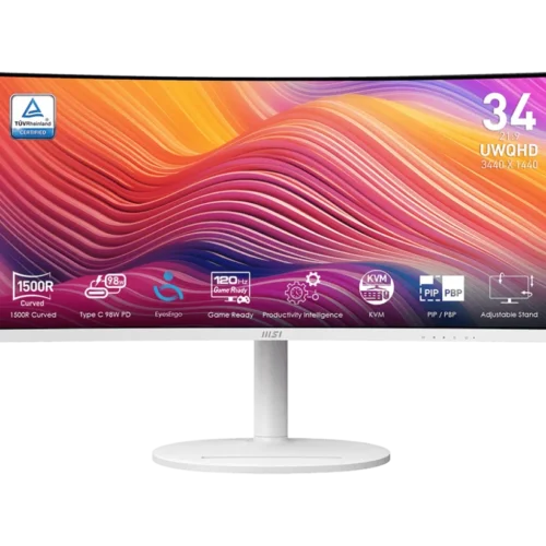 MSI Modern 34-inch UWQHD 120Hz 1500R Curved Monitor 98W PD KVM - MODERN MD342CQPW