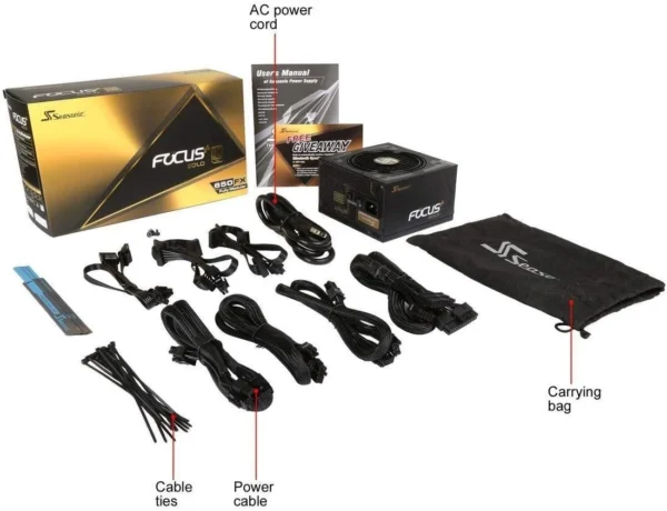 Seasonic FOCUS Plus 650W 80+ Gold Fully Modular ATX Power Supply - SSR-650FX